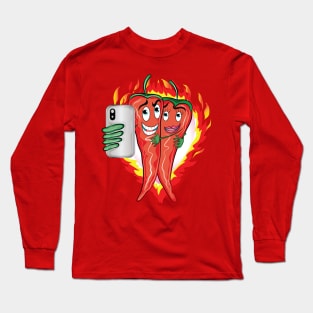 Hot Love Chili Pepper Valentine Long Sleeve T-Shirt